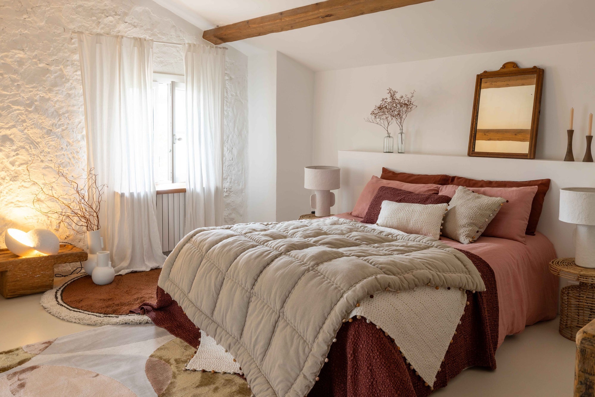 copripiumino linco fard, colore fard, taglia 240 x 220. rinnova il letto con uno stile moderno e pratico