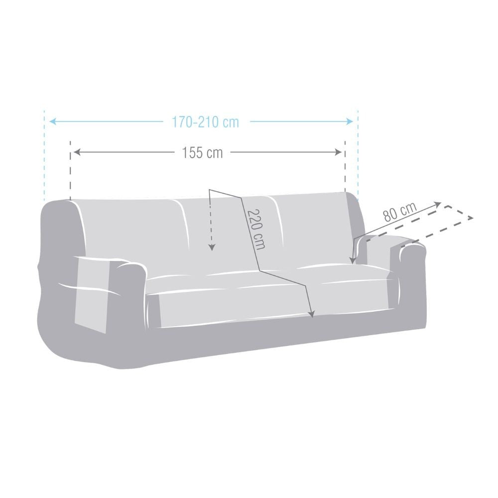 copridivano valeria 3 posti beige 155, copridivano in ambiente domestico per protezione e stile