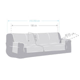 copridivano valeria 4 posti grigio 190, copridivano in ambiente domestico per protezione e stile