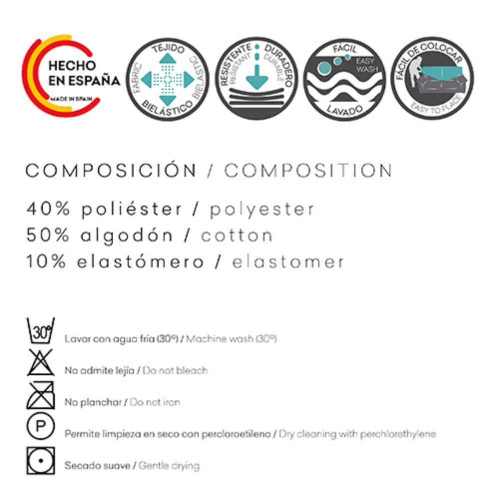 copripoltrona jaz recliner grigio 70-110, copridivano elasticizzato facile da applicare