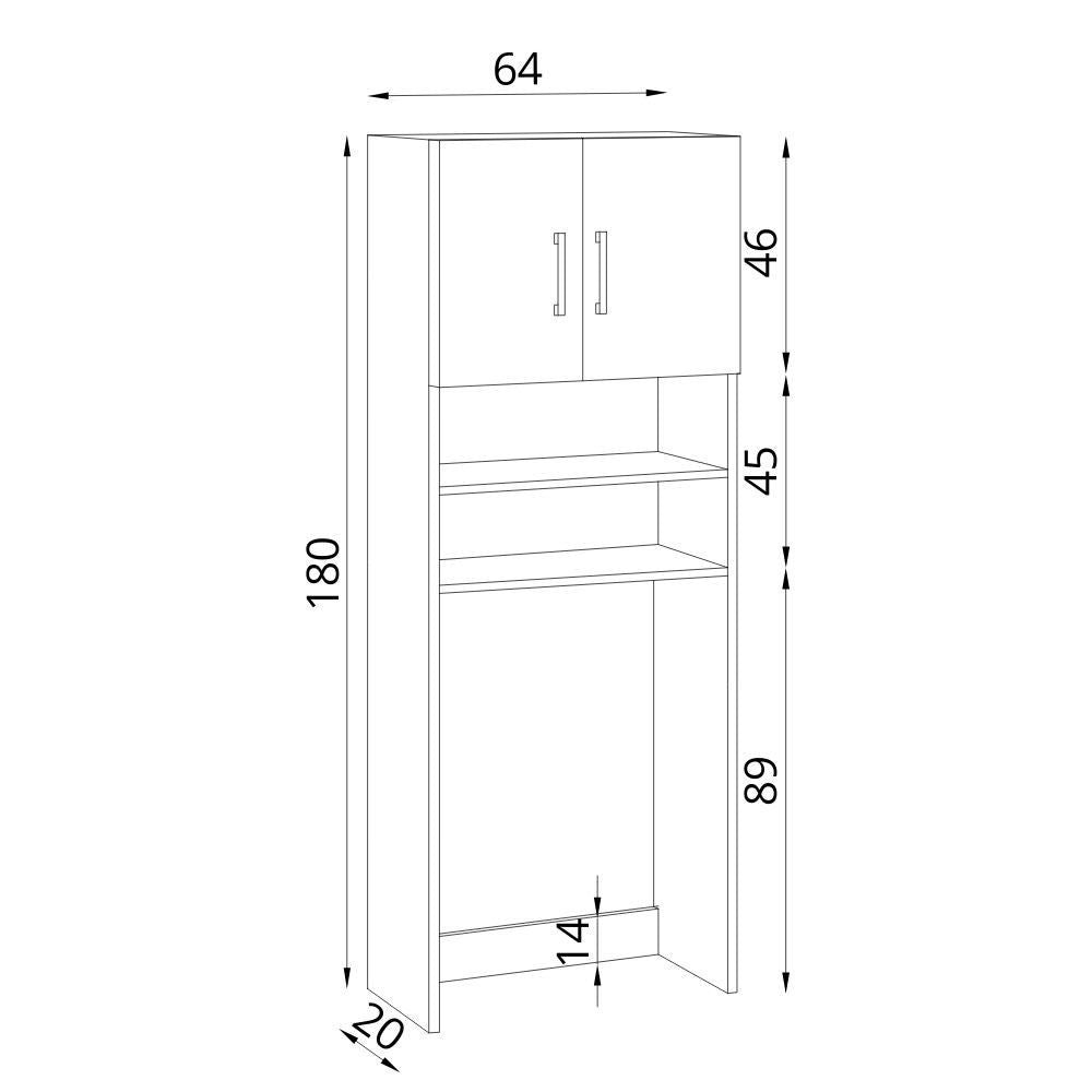 mobile coprilavatrice marsiglia con ante e ripiani rovere, protezione ideale contro polvere, umidità e graffi