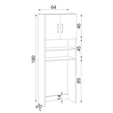 mobile coprilavatrice marsiglia con ante e ripiani rovere, protezione ideale contro polvere, umidità e graffi