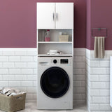 mobile coprilavatrice marsiglia con ante e ripiani bianco, coprilavatrice impermeabile e resistente