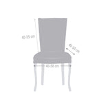 coprisedia troya beige confezione da 2 pezzi, coprisedia in ambiente cucina o sala da pranzo