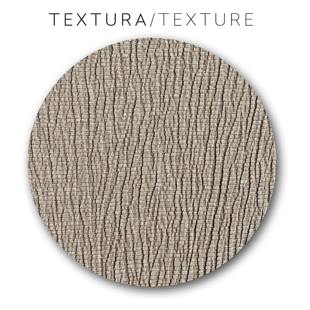 coprisedia troya beige confezione da 2 pezzi, particolare della finitura, tessuto o struttura