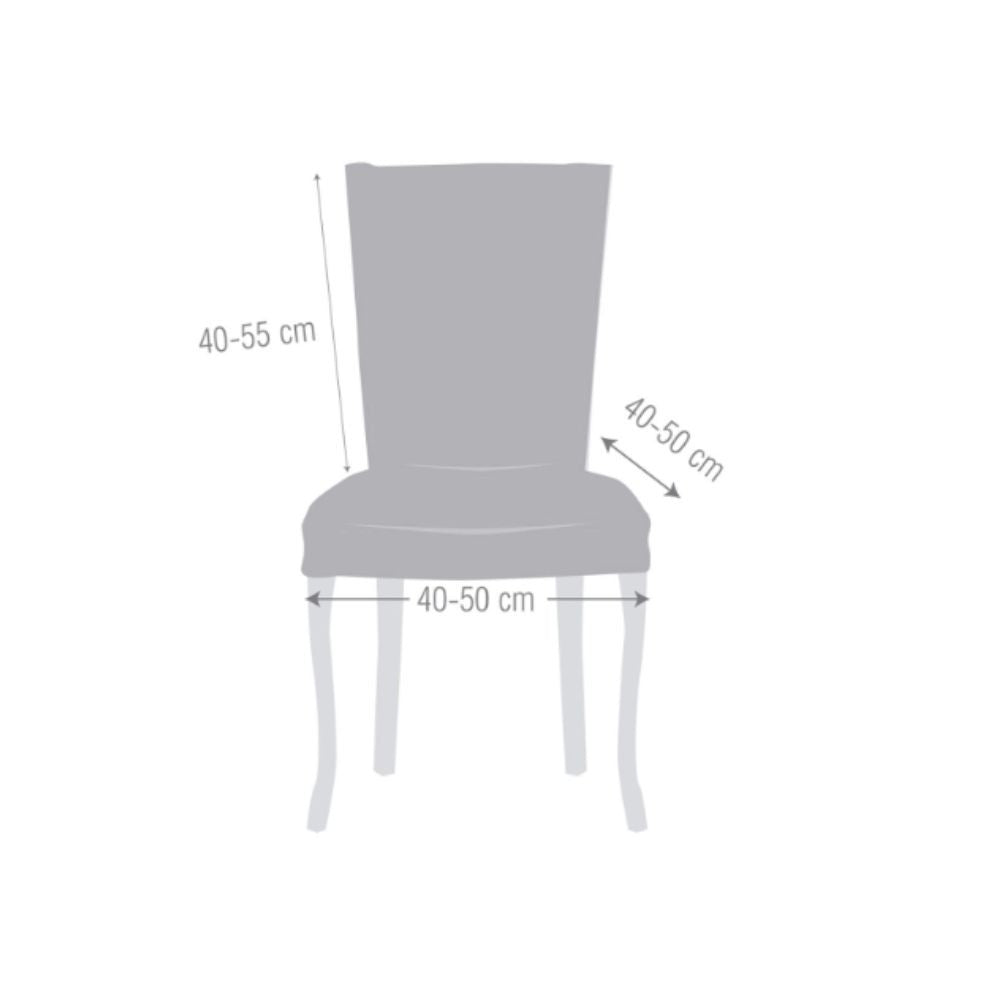 coprisedia troya grigio confezione da 2 pezzi, coprisedia in ambiente cucina o sala da pranzo