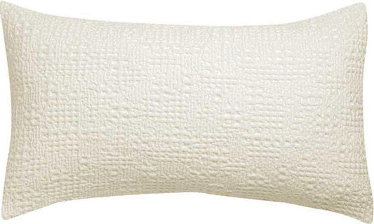 cuscino tana gesso, colore gesso, taglia 40 x 65. dettaglio tecnico della chiusura del cuscino