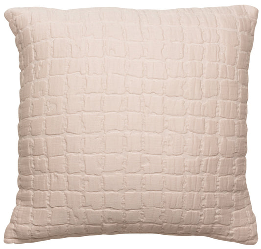 cuscino swami nudo, colore nudo, taglia 45 x 45. dettaglio tecnico della chiusura del cuscino