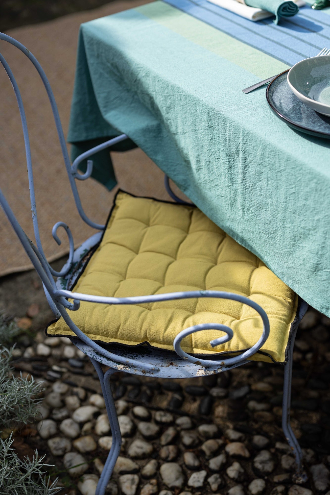 cuscino per sedia riciclato grace badiane, colore badiane, taglia 40 x 40 x 3. ideale per sedie da cucina, sala da pranzo o giardino