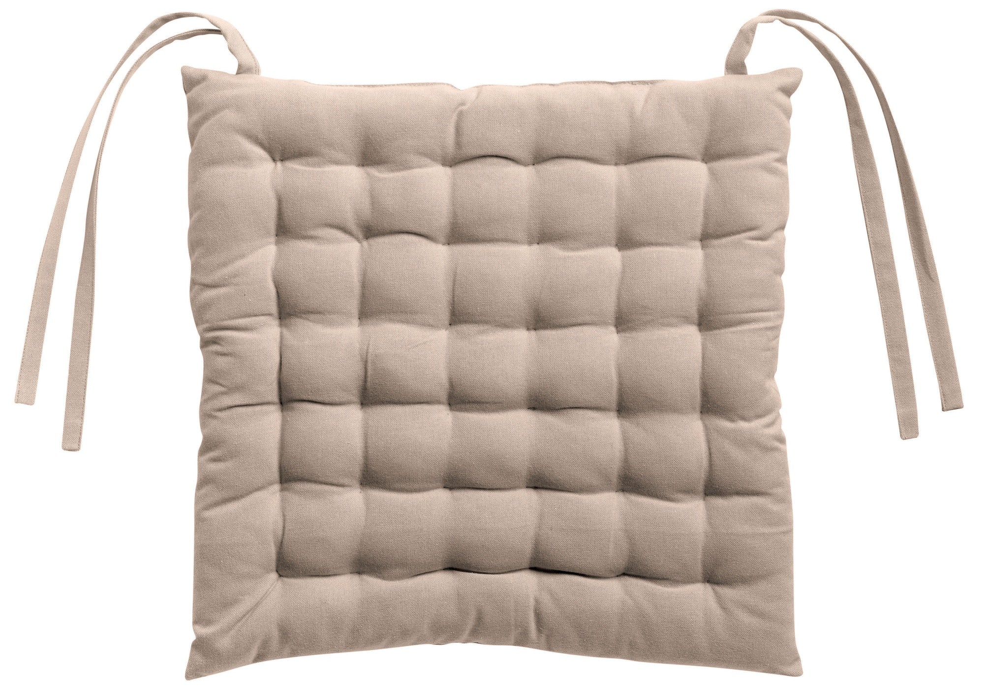 cuscino per sedia riciclato 36 punti zea naturale, colore naturale, taglia 38 x 38 x 3. cuscino per sedia imbottito per un comfort duraturo