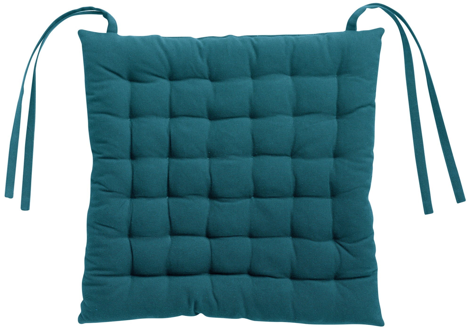 cuscino per sedia riciclato 36 punti zea pavone, colore pavone, taglia 38 x 38 x 3. cuscino per sedia imbottito per un comfort duraturo