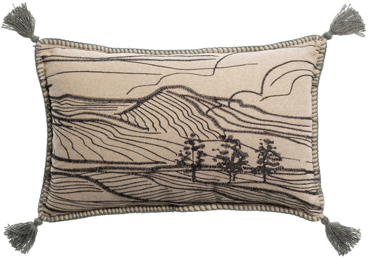 cuscino ricamato dusko timo, colore timo, taglia 30 x 50. cuscino da interno elegante, perfetto per arredare soggiorno o camera da letto