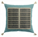 cuscino ricamato yael prussia, colore prussia, taglia 45 x 45. cuscino da interno elegante, perfetto per arredare soggiorno o camera da letto