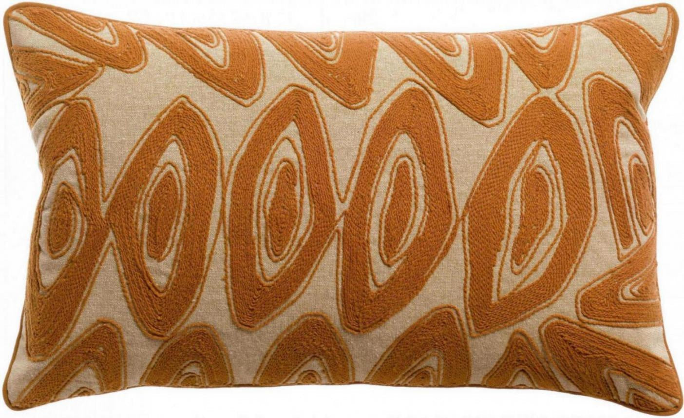 cuscino ricamato leya rame, colore rame, taglia 30 x 50. cuscino da interno elegante, perfetto per arredare soggiorno o camera da letto