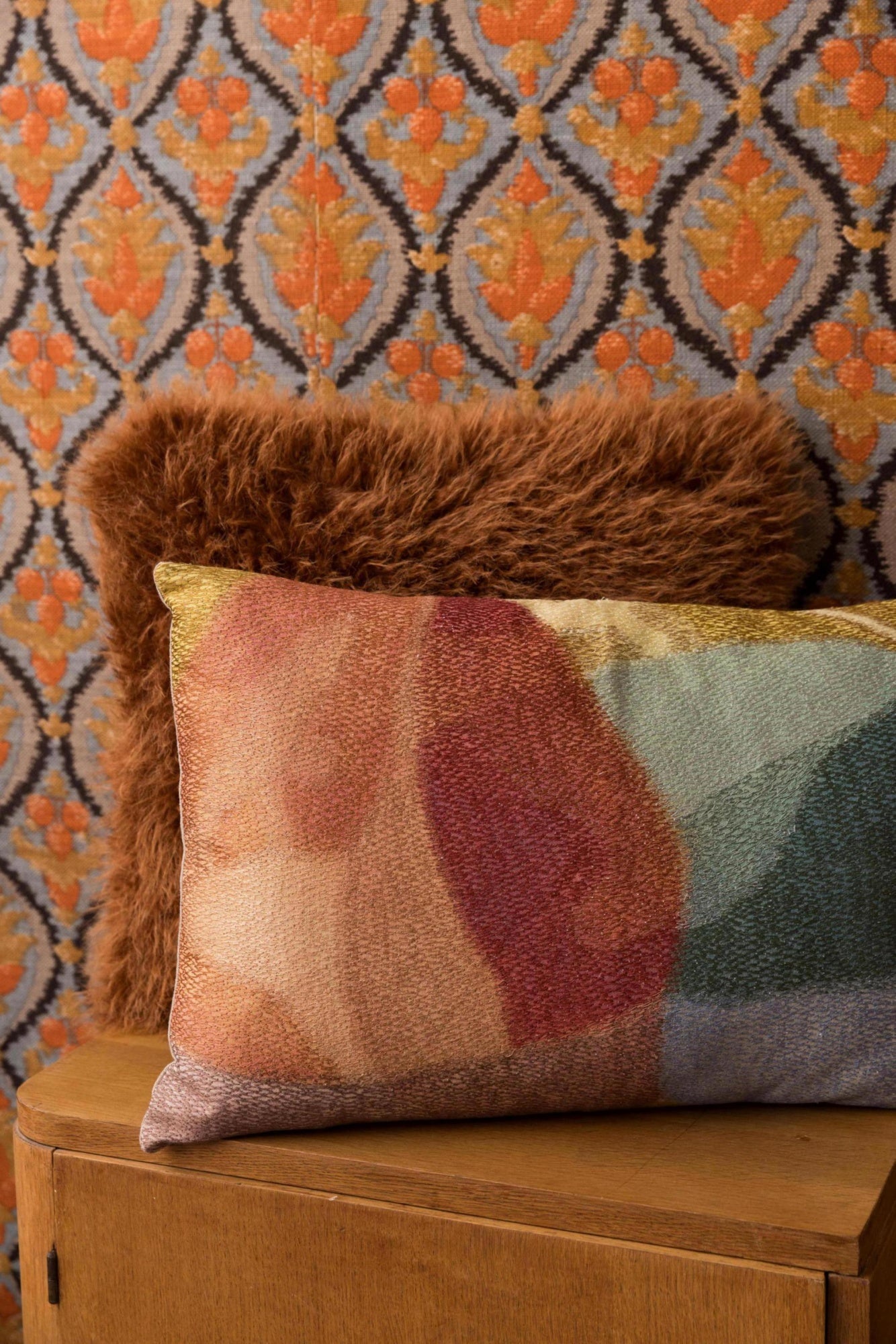 cuscino ricamato nevio multico, colore multico, taglia 40 x 65. design versatile che si adatta a stili moderni e classici