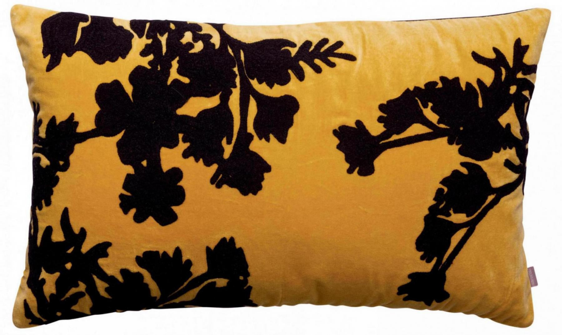 cuscino ricamato rosalie brode prugna mirabelle, colore prugna mirabelle, taglia 40 x 65. cuscino da interno elegante, perfetto per arredare soggiorno o camera da letto