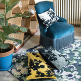 cuscino ricamato rosalie brode prugna mirabelle, colore prugna mirabelle, taglia 40 x 65. design versatile che si adatta a stili moderni e classici