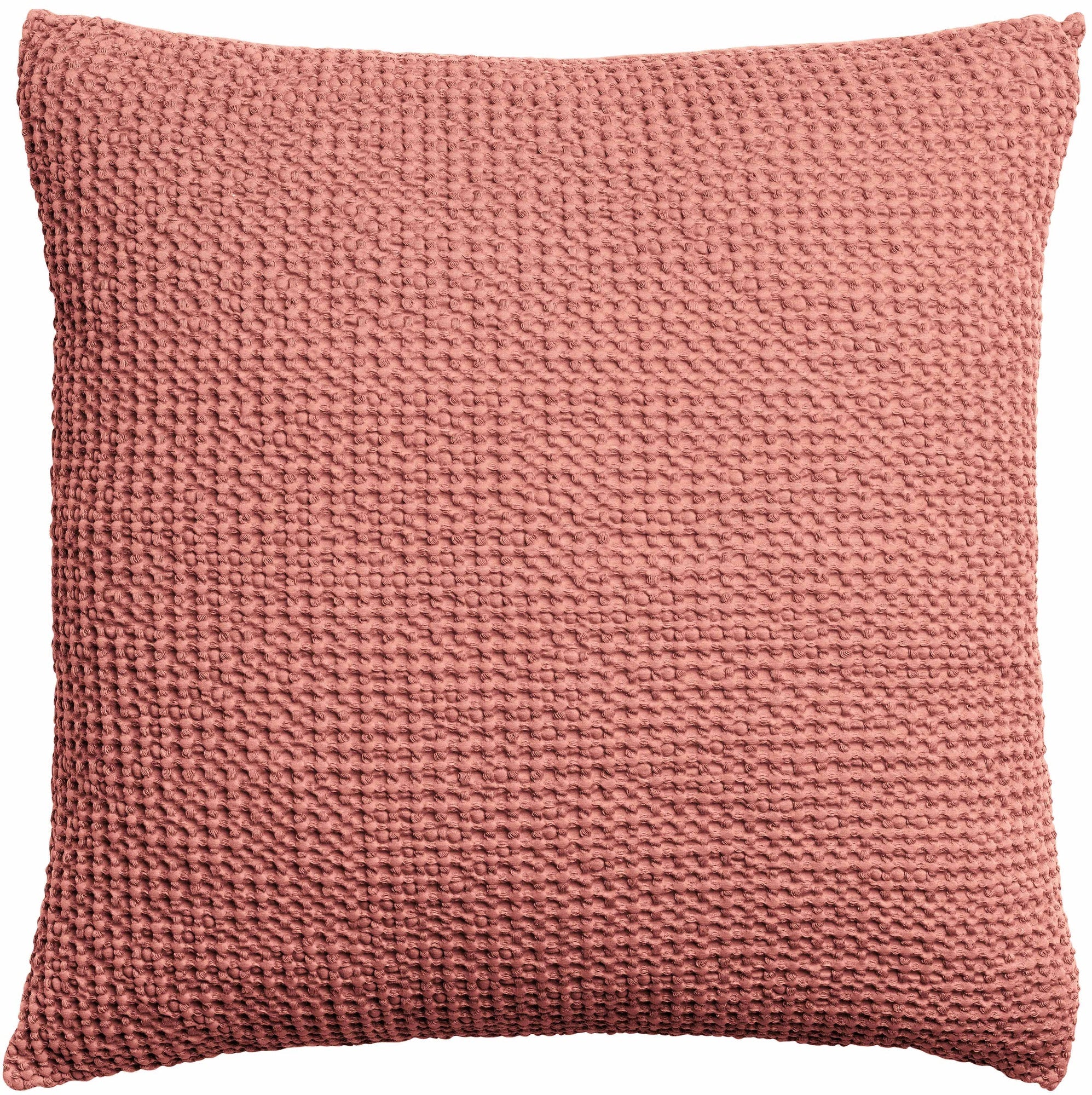 cuscino riciclato maia terracotta, colore terracotta, taglia 45 x 45. cuscino da interno elegante, perfetto per arredare soggiorno o camera da letto