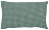 cuscino riciclato maia verde grigio, colore verde grigio, taglia 30 x 50. cuscino da interno elegante, perfetto per arredare soggiorno o camera da letto