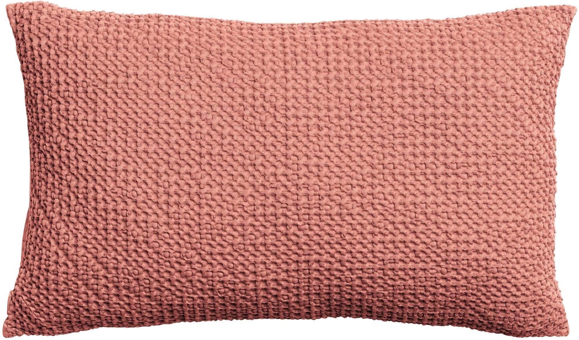 cuscino riciclato maia terracotta, colore terracotta, taglia 30 x 50. cuscino da interno elegante, perfetto per arredare soggiorno o camera da letto