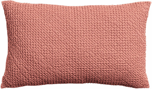 cuscino riciclato maia terracotta, colore terracotta, taglia 30 x 50. cuscino da interno elegante, perfetto per arredare soggiorno o camera da letto