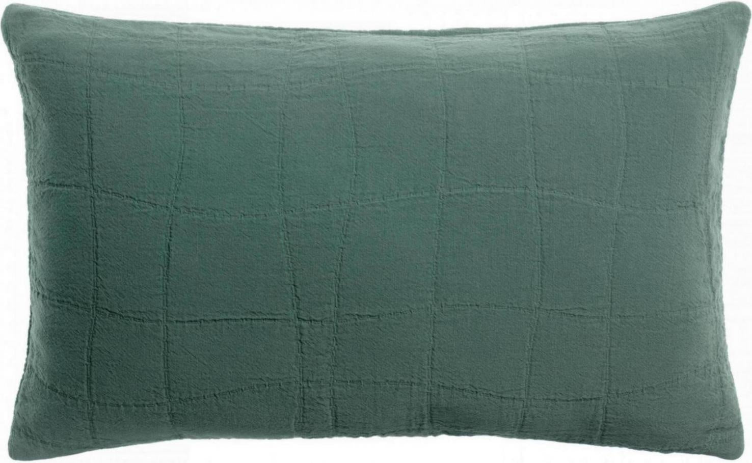 cuscino riciclato titou verde grigio, colore verde grigio, taglia 30 x 50. cuscino da interno elegante, perfetto per arredare soggiorno o camera da letto