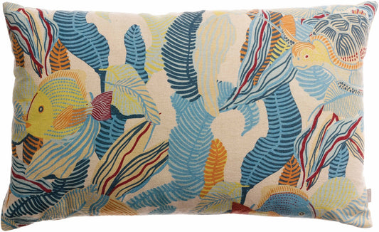 cuscino stampato dori laguna, colore laguna, taglia 40 x 65. cuscino da interno elegante, perfetto per arredare soggiorno o camera da letto