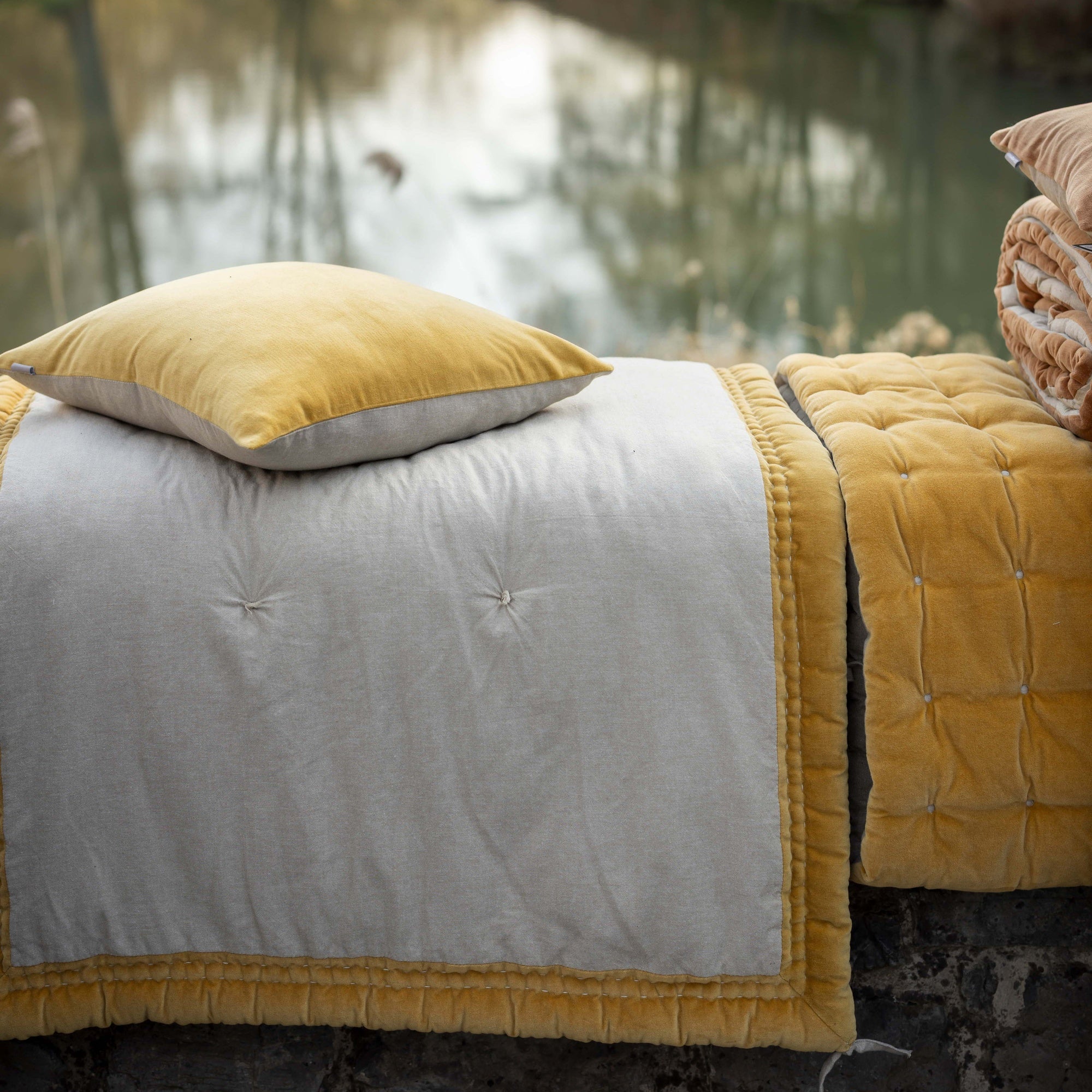 cuscino tinta unita elise mais, colore mais, taglia 45 x 45. design versatile che si adatta a stili moderni e classici