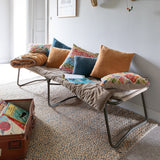 cuscino tinta unita elise ocra, colore ocra, taglia 40 x 65. facile da abbinare a copridivani, plaid o tende