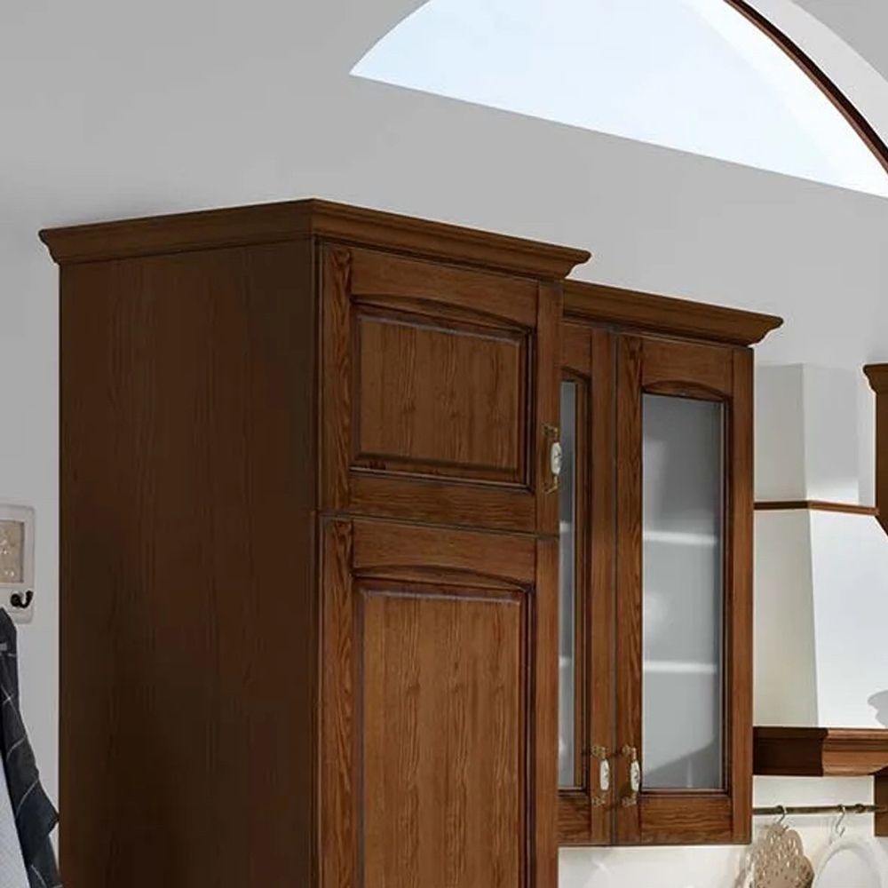 cimasa cornice per mobili cucina noce 3.64 ml., ambientazione d’arredo con il prodotto protagonista