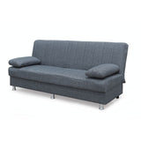 divano letto contenitore economix 3 posti colore grigio mina 11, divano in ambientazione, perfetto per ispirare l’arredamento del salotto