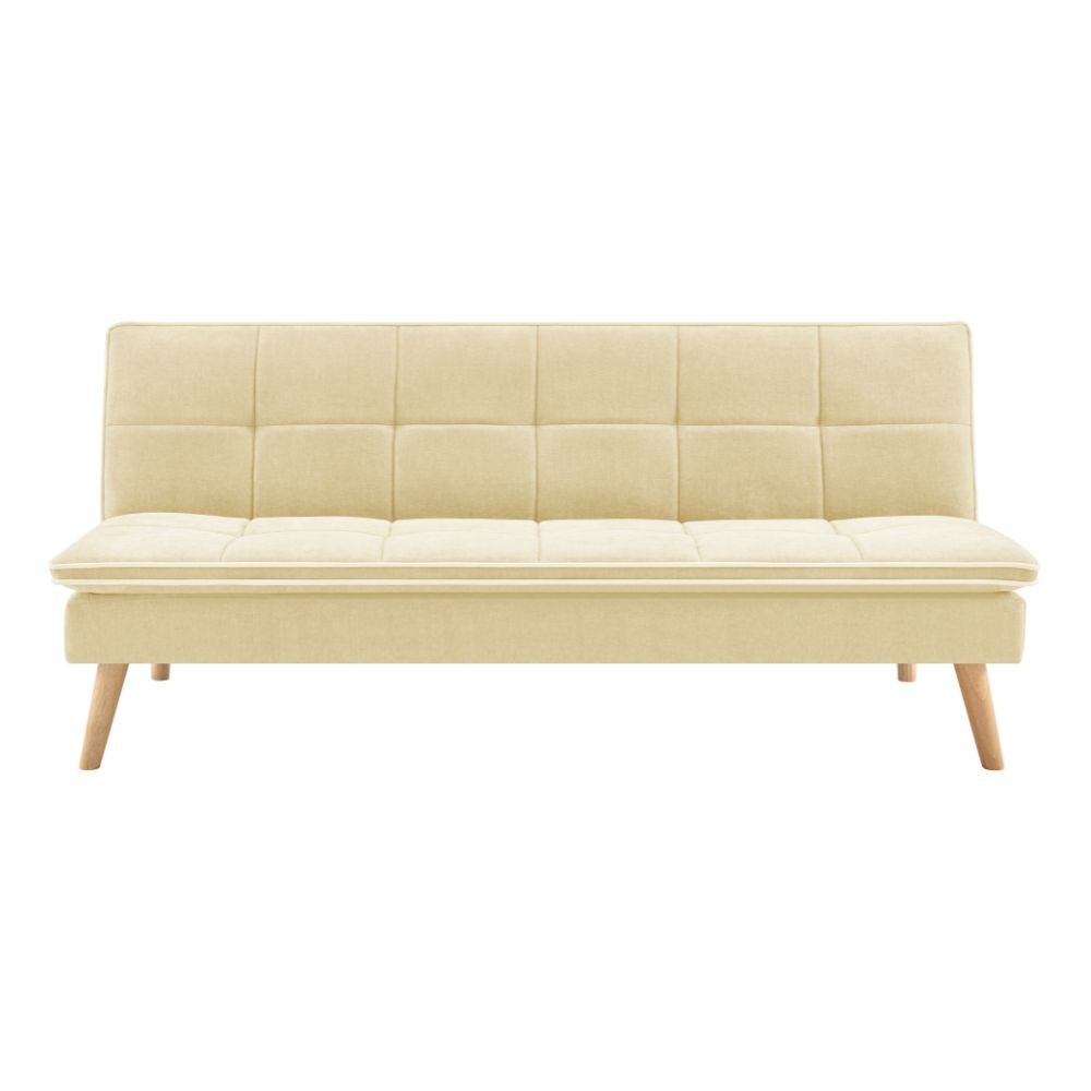 divano letto lunaria 3 posti colore crema 22aq11-1, dettaglio della struttura e finitura del divano