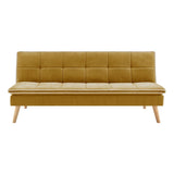 divano letto lunaria 3 posti colore senape 22aq11-7, dettaglio della struttura e finitura del divano