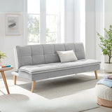 divano letto lunaria 3 posti colore grigio chiaro 22aq11-25, divano visto frontalmente, ideale per soggiorni moderni e accoglienti