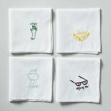 fazzoletto hankie crying blu, colore blu, taglia 25 x 25. dettaglio del prodotto da bagno