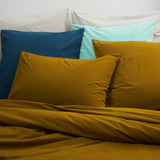 federa celeste noci, colore noci, taglia 65 x 65. perfetta per rivestire cuscini da letto o decorativi con stile e comfort