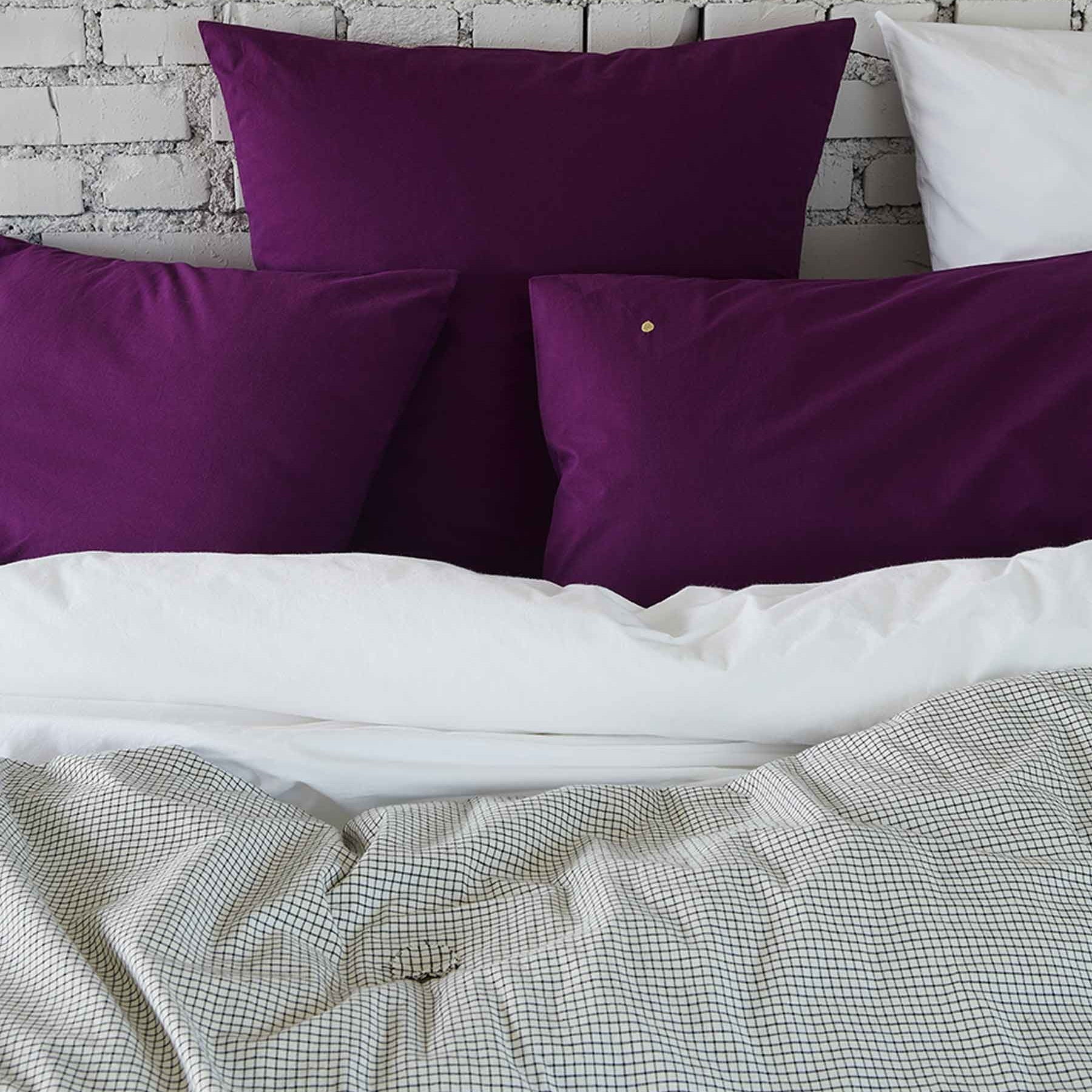 federa celeste pioggia viola, colore pioggia viola, taglia 50 x 70. ispirazione per l’arredamento