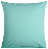 federa celeste diabolo, colore diabolo, taglia 65 x 65. federa per cuscino in tessuto naturale mostrata su fondo neutro