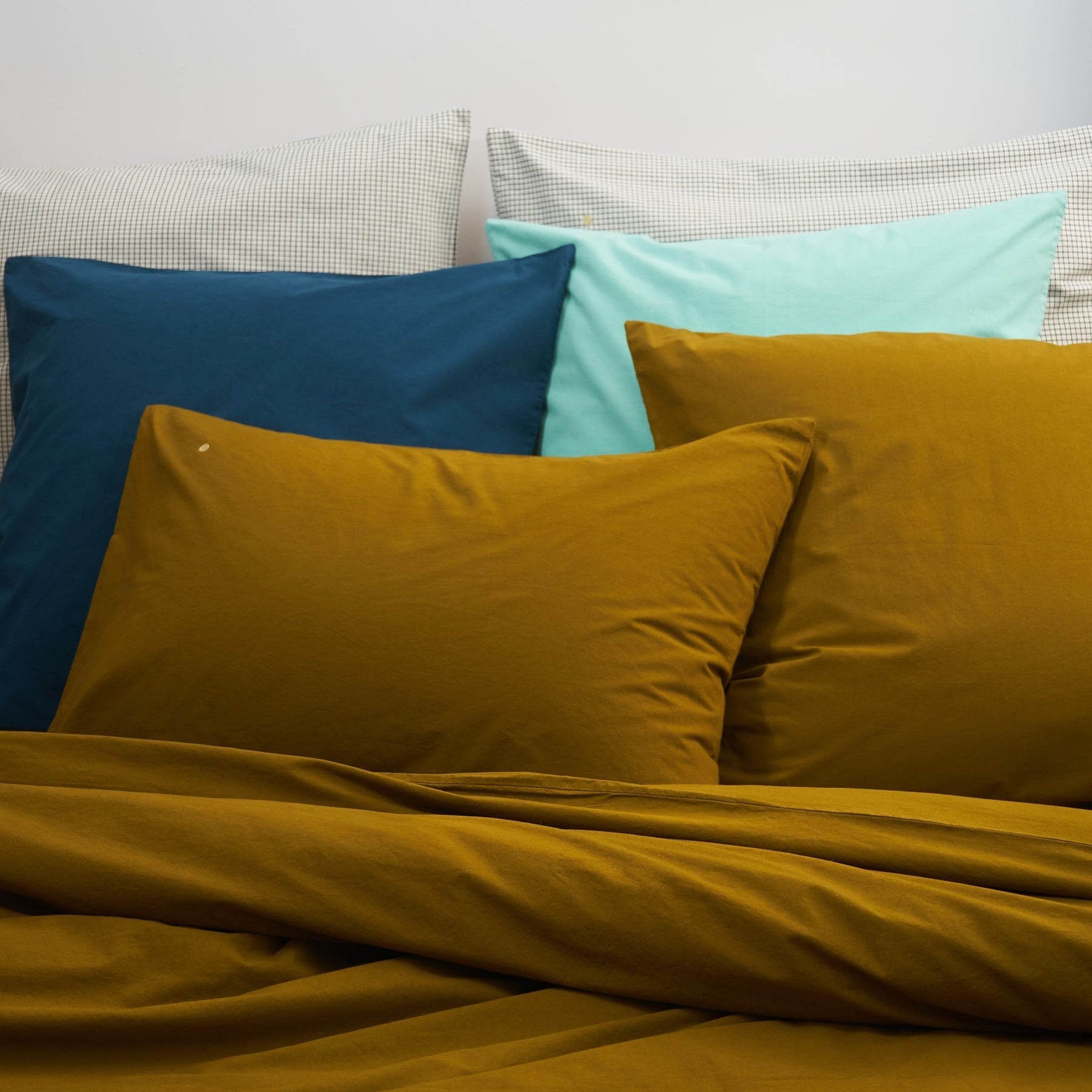 federa celeste diabolo, colore diabolo, taglia 65 x 65. tessuto resistente ai lavaggi e piacevole al tatto per un uso quotidiano