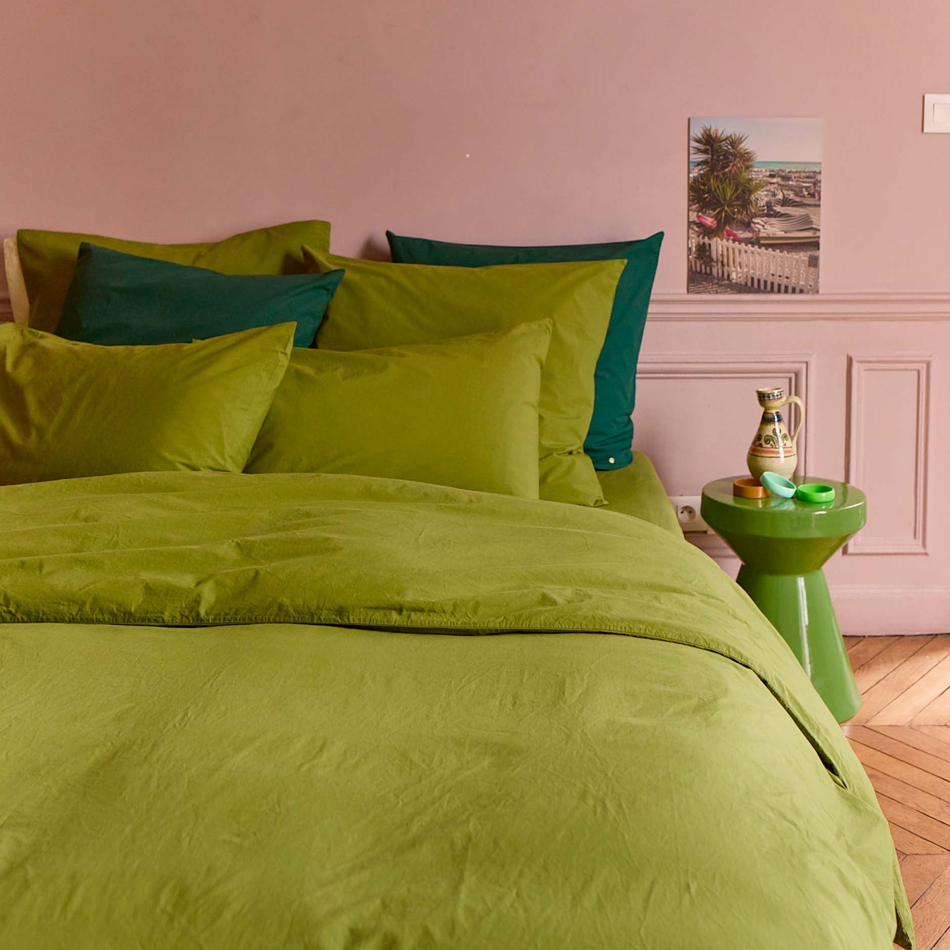 federa celeste pistacchio, colore pistacchio, taglia 50 x 70. tessuto resistente ai lavaggi e piacevole al tatto per un uso quotidiano