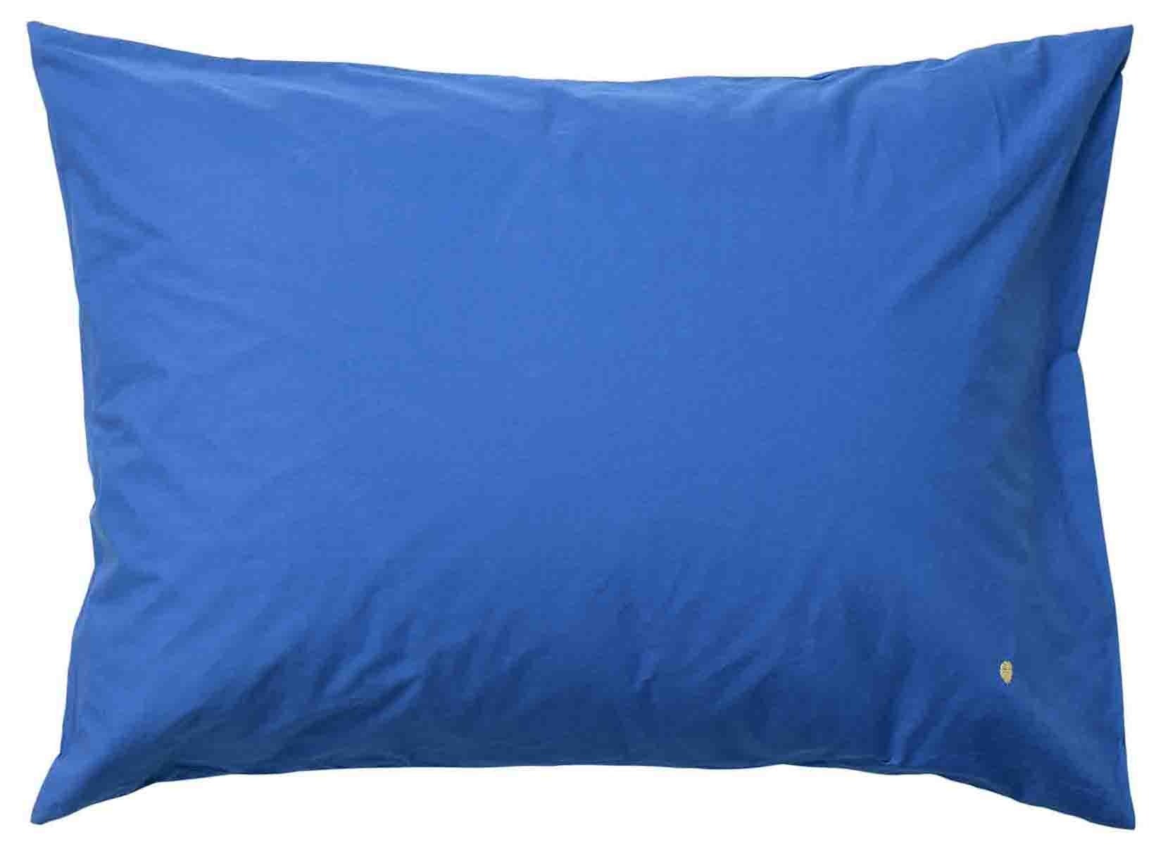 federa celeste cosi blu, colore cosi blu, taglia 50 x 70. federa per cuscino in tessuto naturale mostrata su fondo neutro