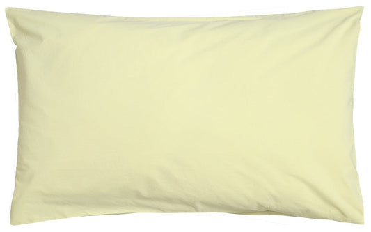 federa celeste vaniglia, colore vaniglia, taglia 80 x 50. federa per cuscino in tessuto naturale mostrata su fondo neutro