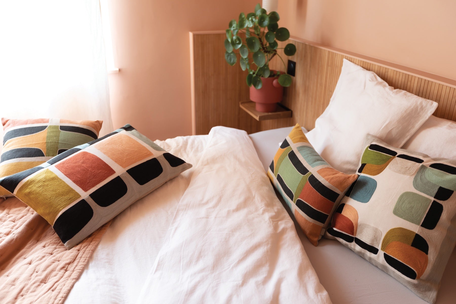 federa kala bianco, colore bianco, taglia 65 x 65. federa sostenibile in cotone bio o lino, prodotta in Portogallo