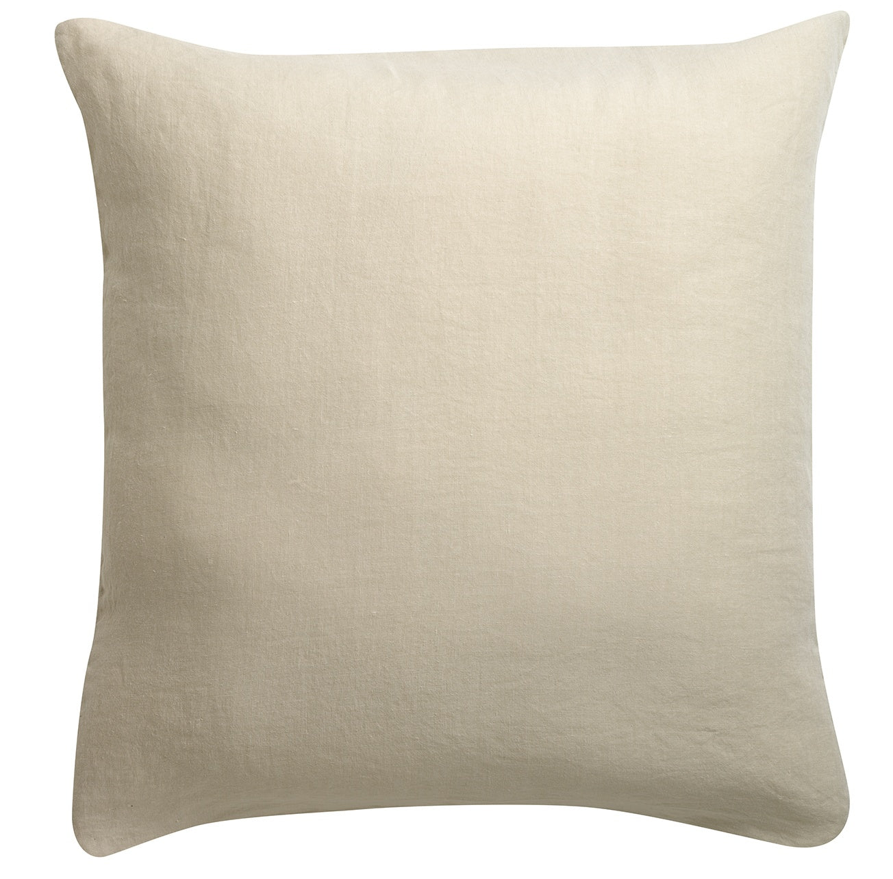 federa kala lino, colore lino, taglia 65 x 65. federa per cuscino in tessuto naturale mostrata su fondo neutro