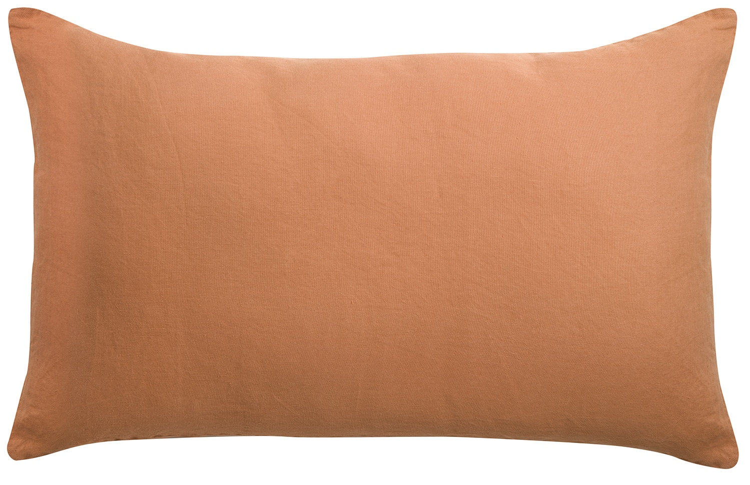 federa kala cannella, colore cannella, taglia 50 x 75. federa per cuscino in tessuto naturale mostrata su fondo neutro