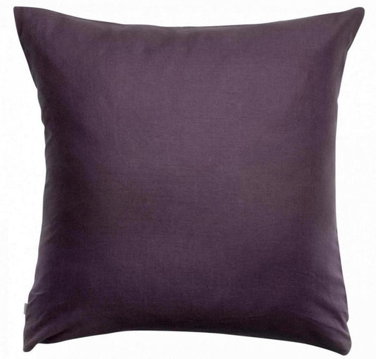 federa zeff uva, colore uva, taglia 65 x 65. federa per cuscino in tessuto naturale mostrata su fondo neutro