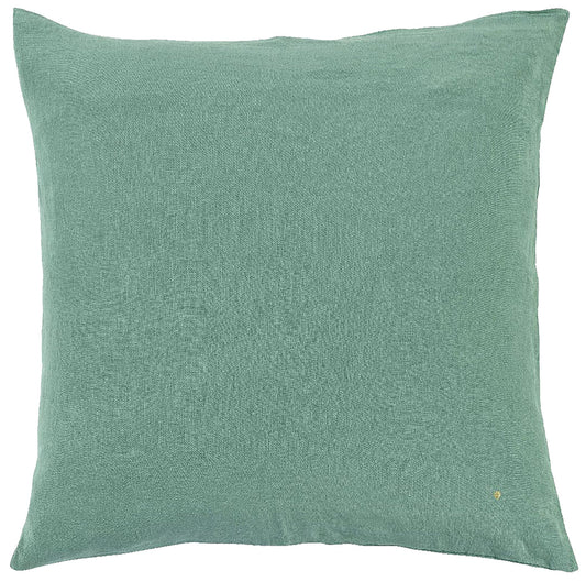 federa per cuscino mona celadon, colore celadon, taglia 80 x 80. federa per cuscino in tessuto naturale mostrata su fondo neutro