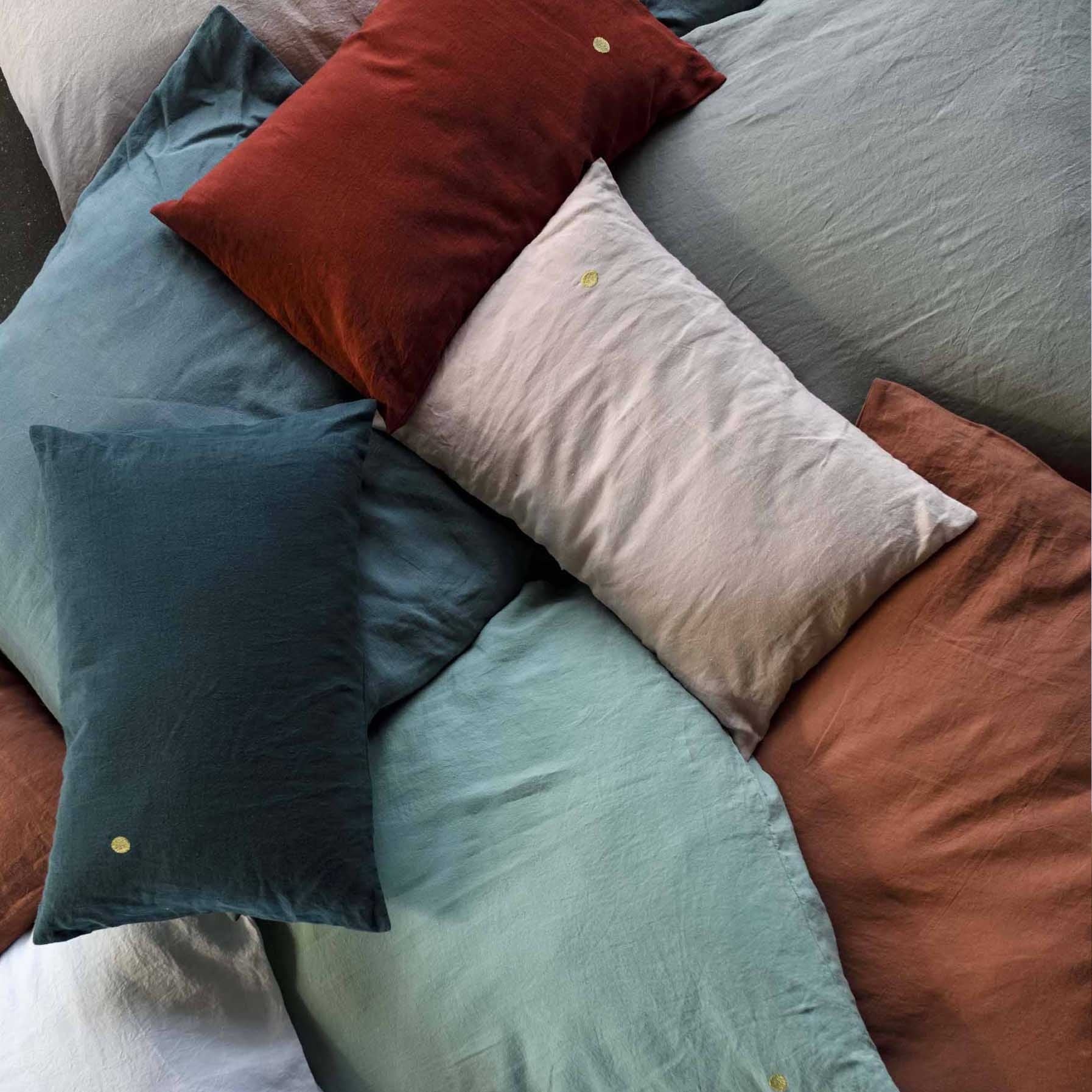 federa per cuscino mona celadon, colore celadon, taglia 80 x 80. ispirazione per l’arredamento