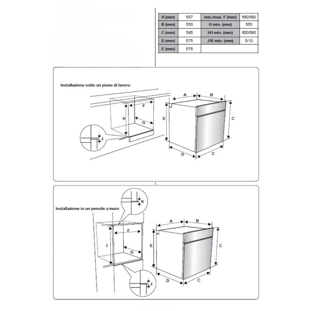 forno elettrico statico samet zeus2 da incasso 6 funzioni nero classe a, ideale per cucine moderne o su misura