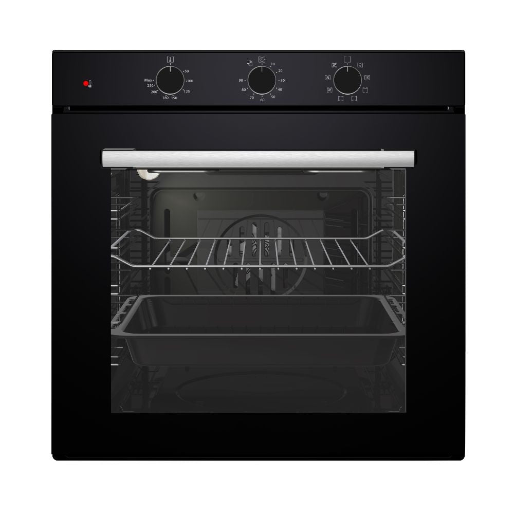 samet forno multifunzione 85 lt erik85 nero, forno da incasso dal design moderno e compatto